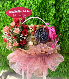 GIỎ HOA TRÁI CÂY CHÚC MỪNG
