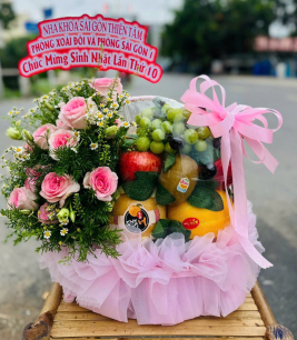 GIỎ HOA TRÁI CÂY CHÚC MỪNG