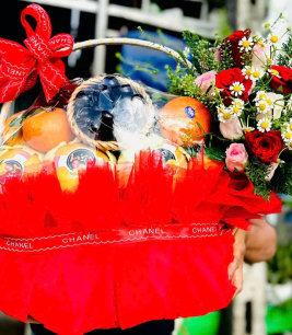 GIỎ HOA TRÁI CÂY CHÚC MỪNG